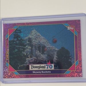 Topps Disneyland 70 Skyway Buckets Trading Card - Pink Holographic